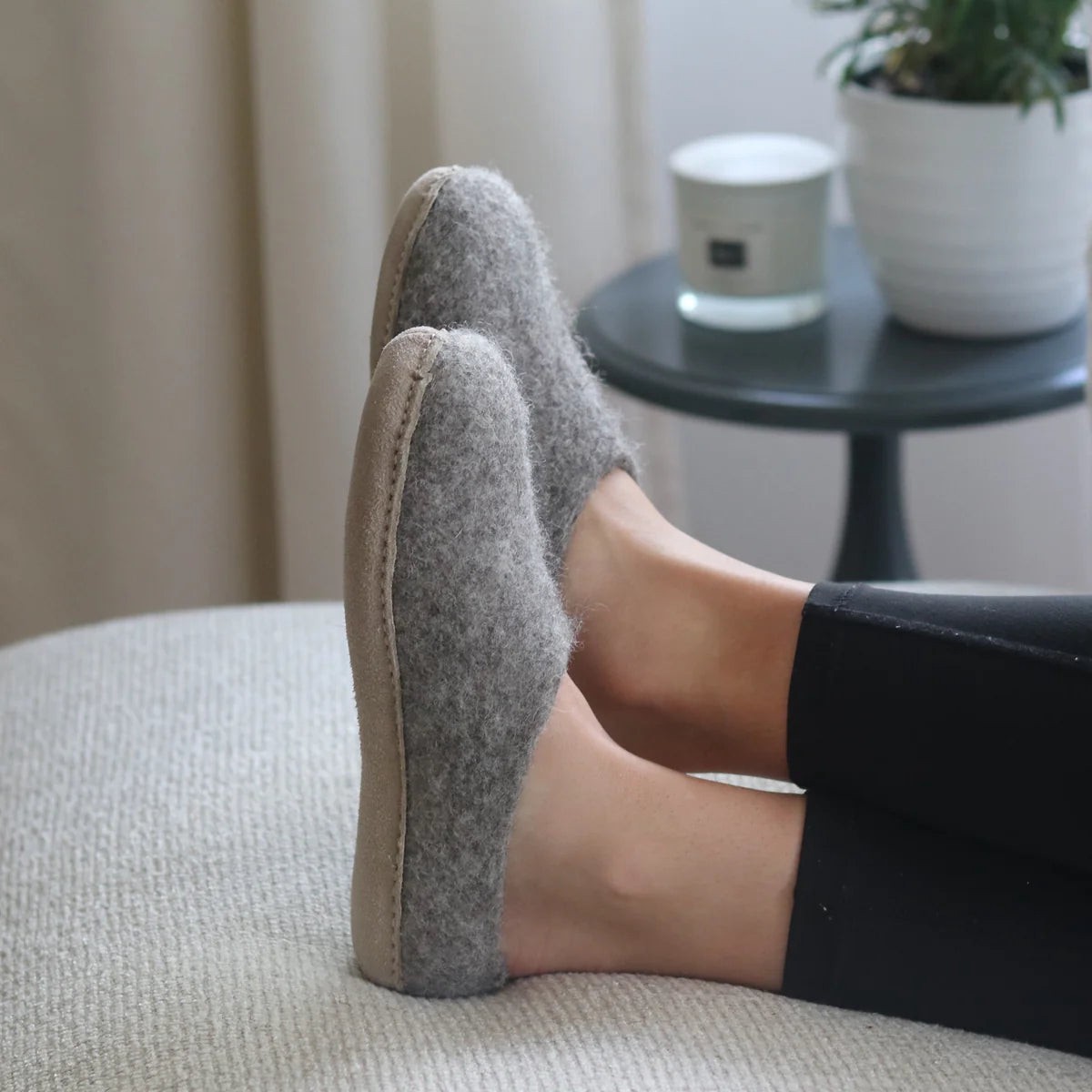 Womens Newport Wool House Shoe Indigo36