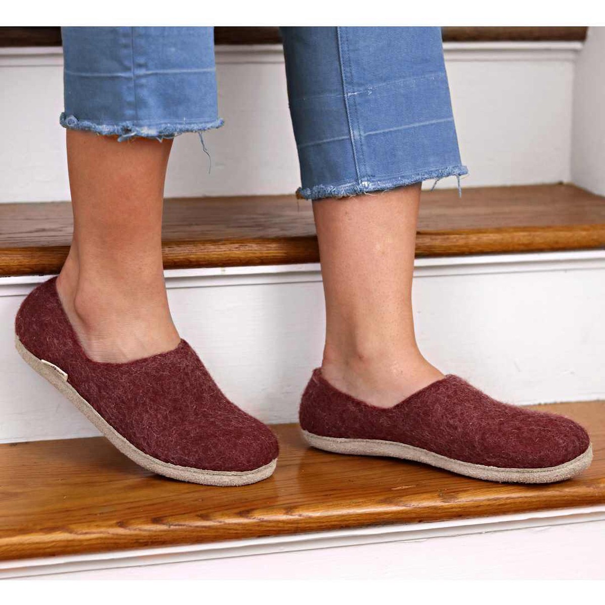 Womens Victoria Wool House Shoe Charcoal36