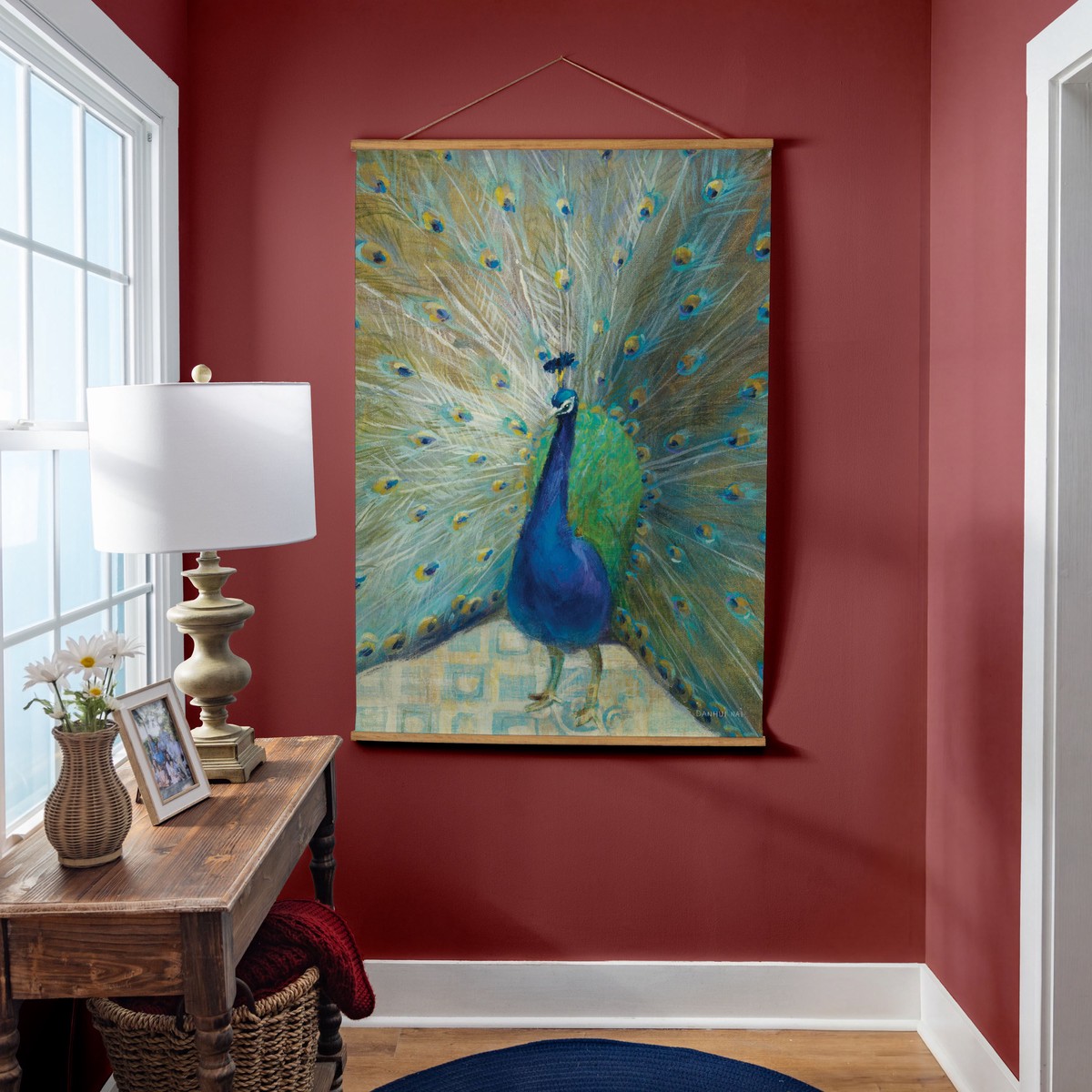 Seaside Retreat Indoor Wall Dcor Canvas Tapestry Peacock 52 CanvasTapestry