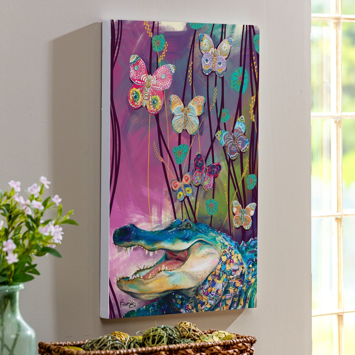 Seaside Retreat Indoor Wood Wall Dcor Alligator 24