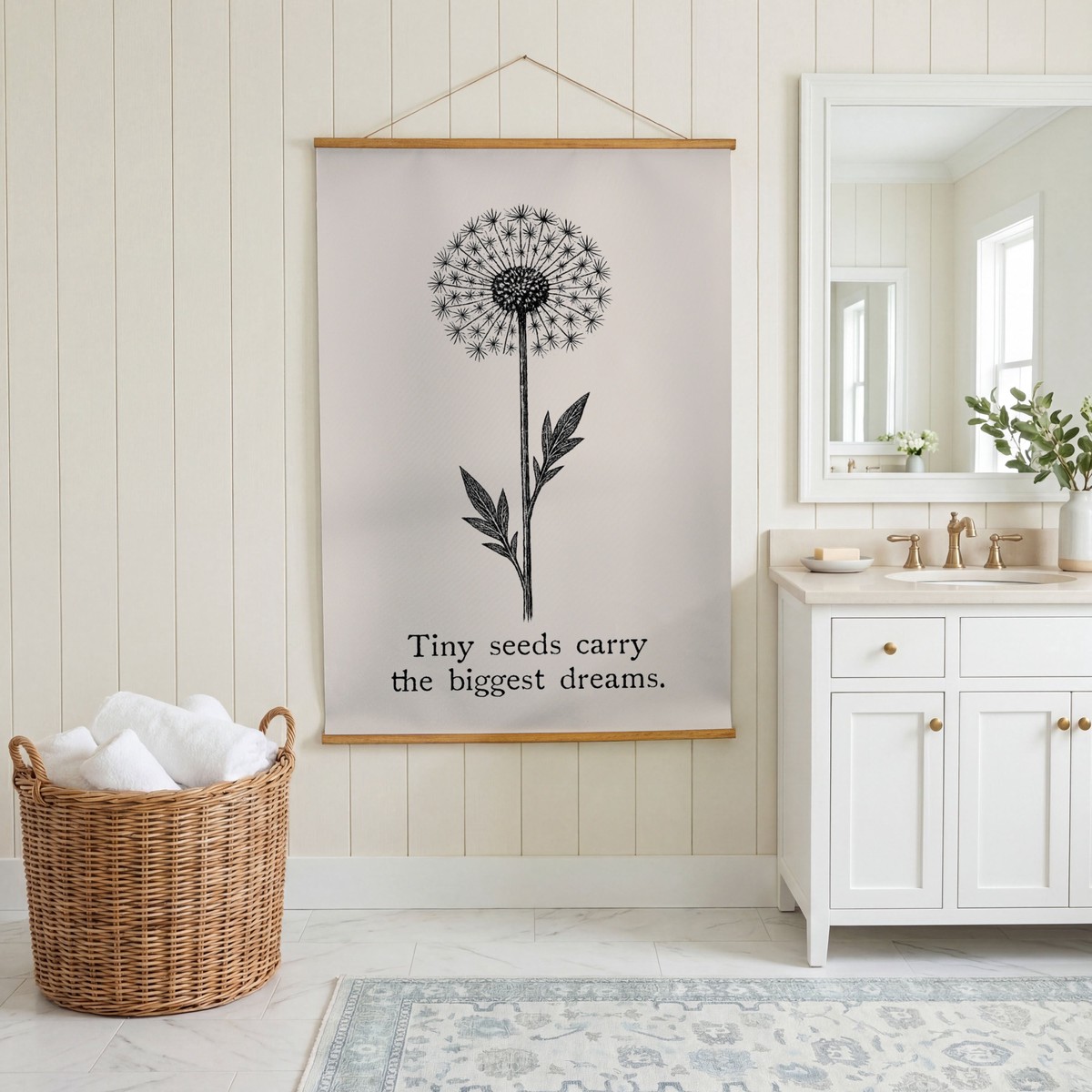 Heart Of The Home Indoor Wall Dcor Canvas Tapestry Tiny Seeds Carry The Biggest Dreams 52 CanvasTapestry