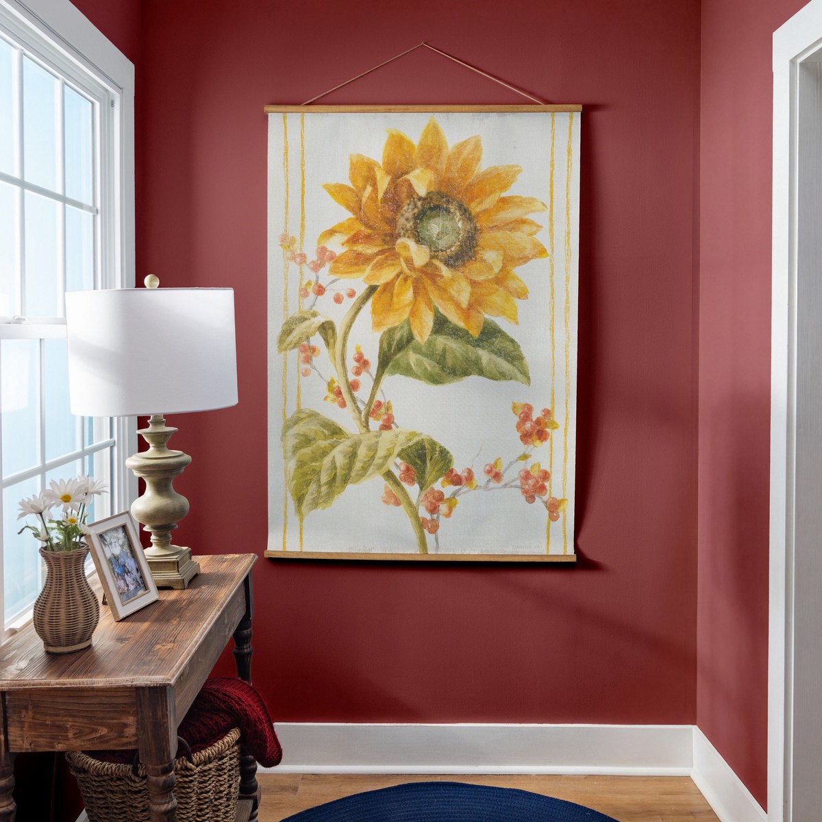 Hillside Pasture Indoor Wall Dcor Canvas Tapestry Sunflower 36 CanvasTapestry