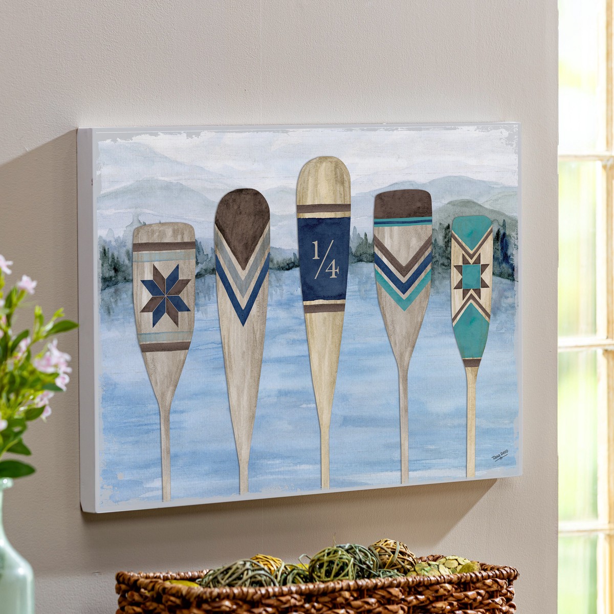 Lake Living Wooden Wall Art Paddles 16