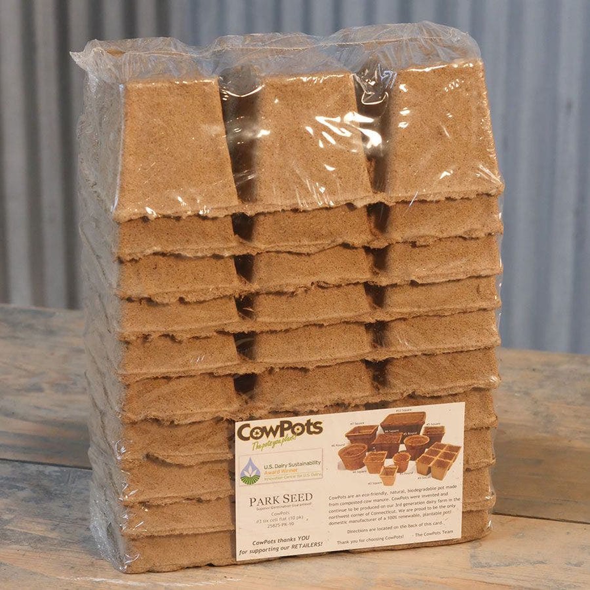 CowPots 3-inch Biodegradable - Pack of 10 (6-packs)