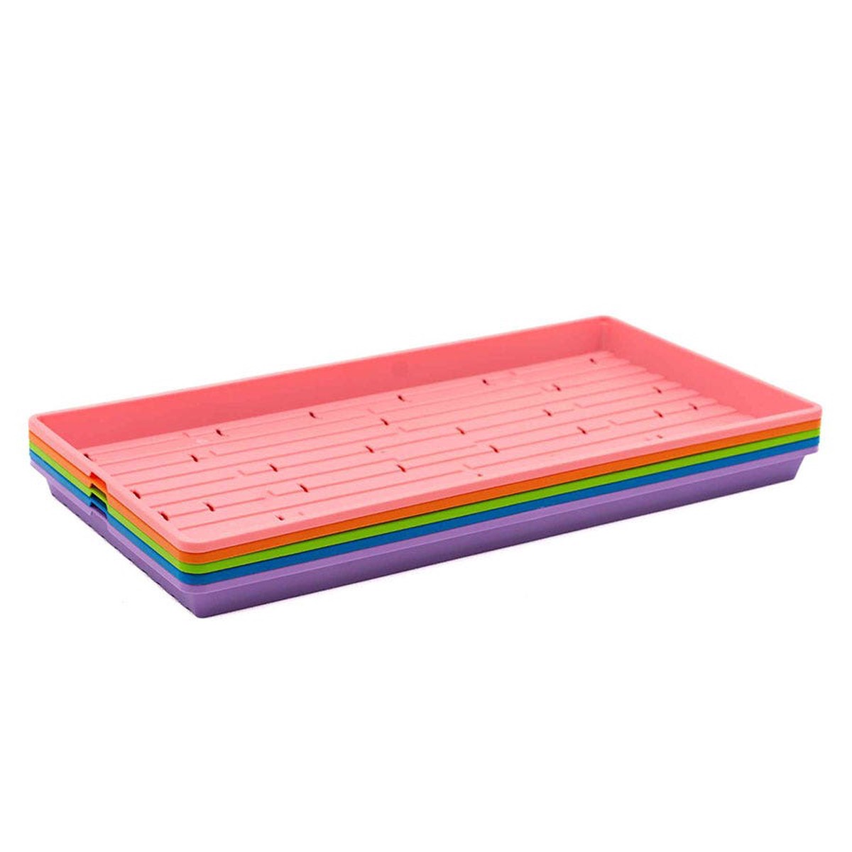 Microgreen 1020 Trays Multicolor - holes extra strength shallow 125 inches deep