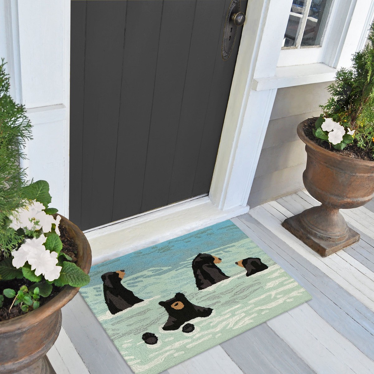 Bathing Bears IndoorOutdoor Rug