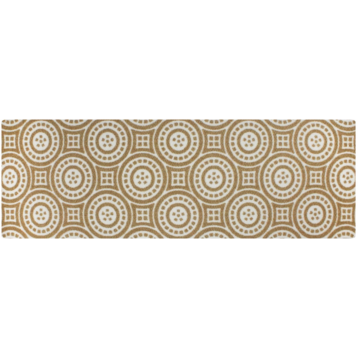 Neighburly Medallions Doormat Coir White Double Door