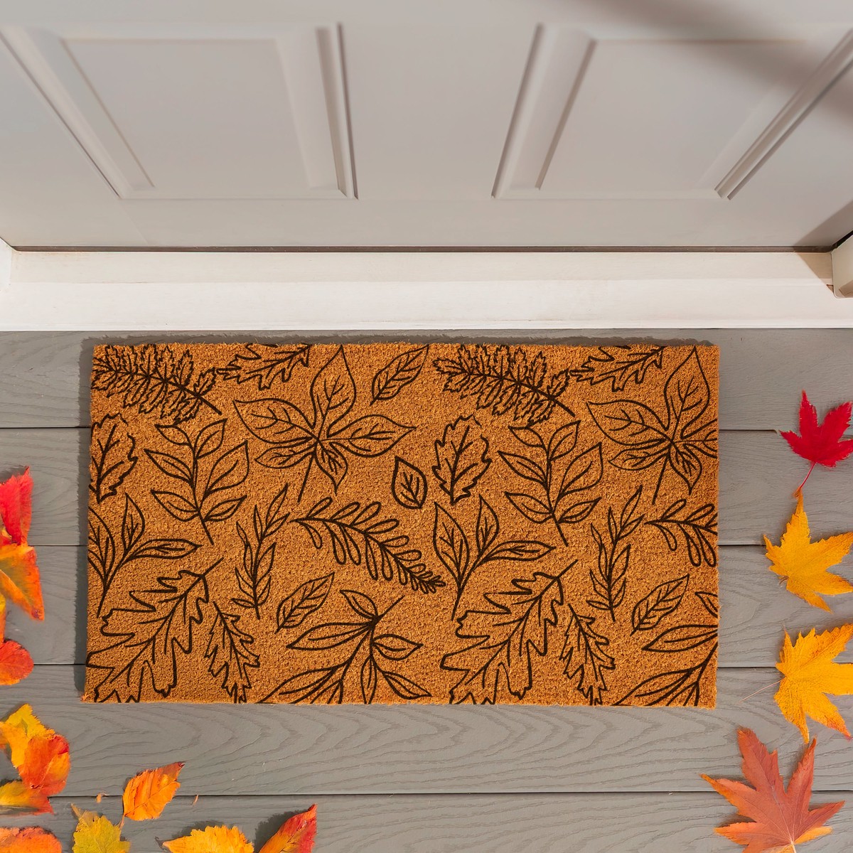 Grateful Gatherings Foliage Coir Mat 28x16