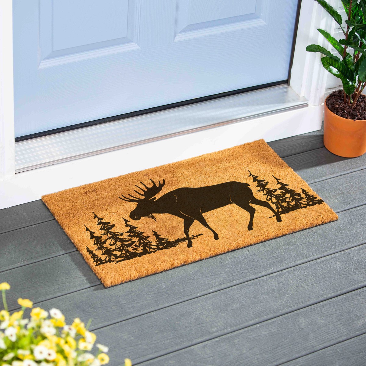 High Country Wilderness Coir Mat Moose 28x16