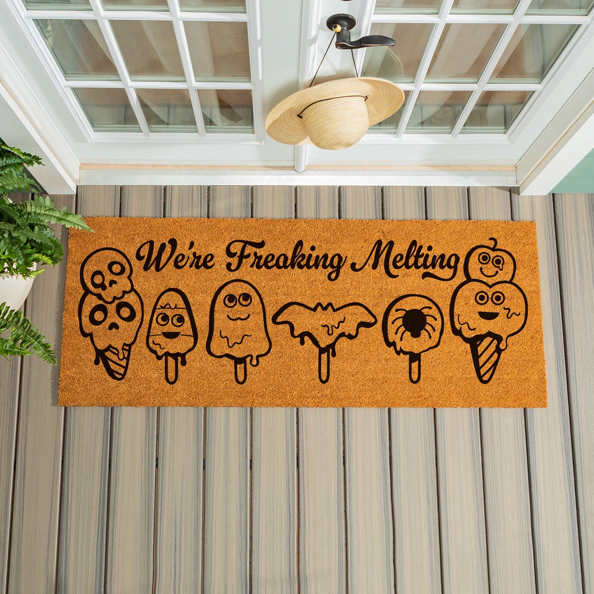 Summerween Were Freaking Coir Mat 60x24