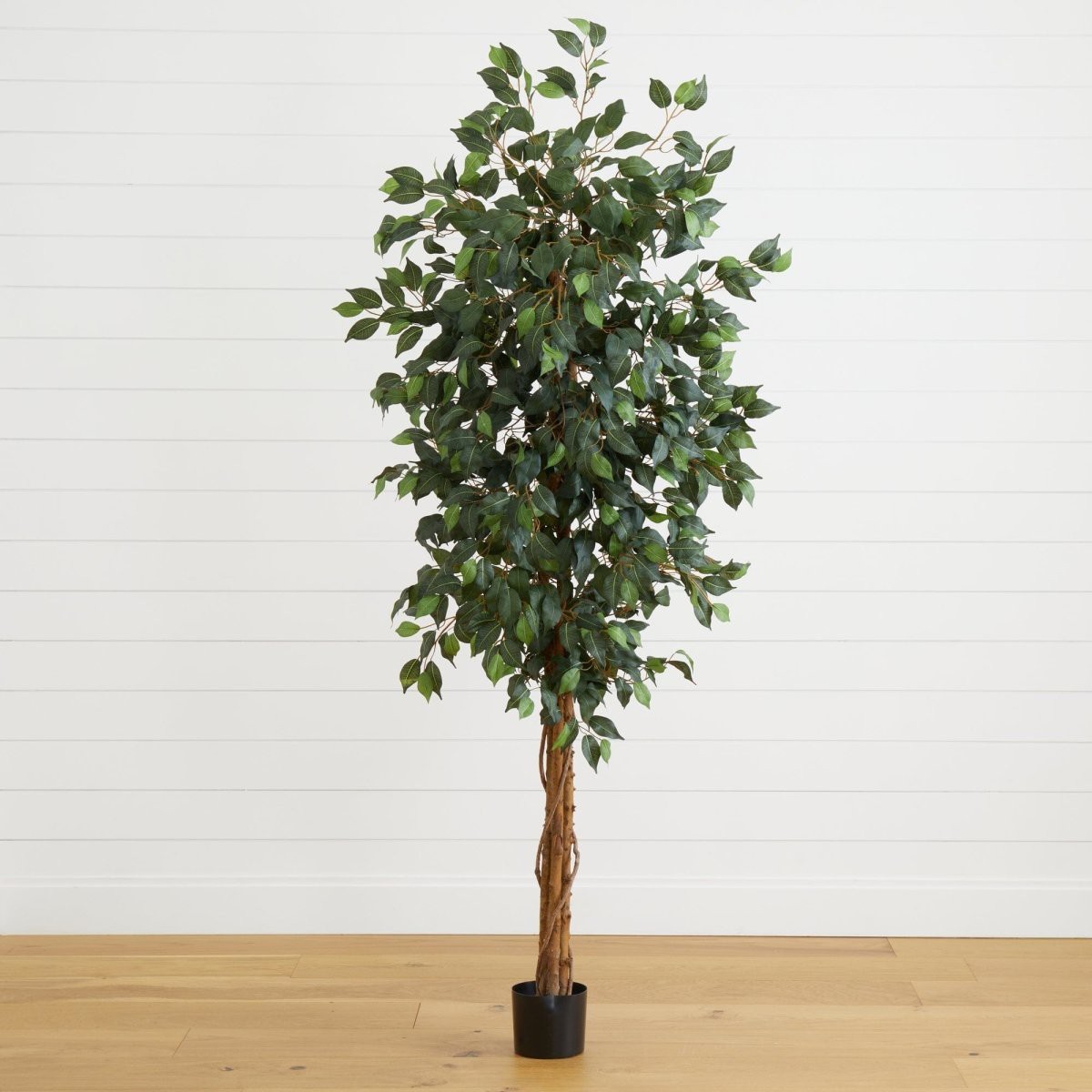 6-ft Silk Ficus Tree Lifelike Polyester Indoor Artificial Tree