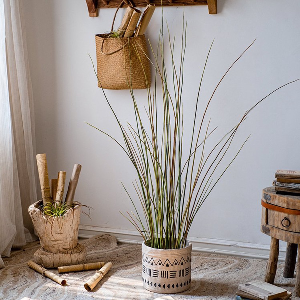 Artificial Faux Rough Horsetail Plant Long Stem 54 Tall