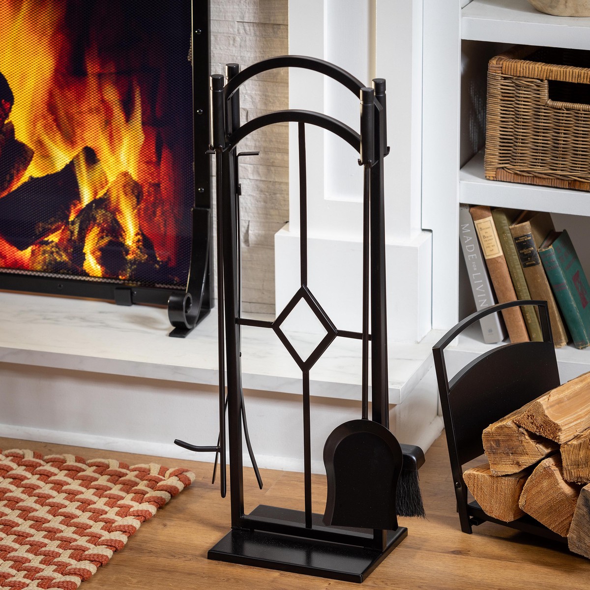 Diamond 5 Piece Fireplace Toolset