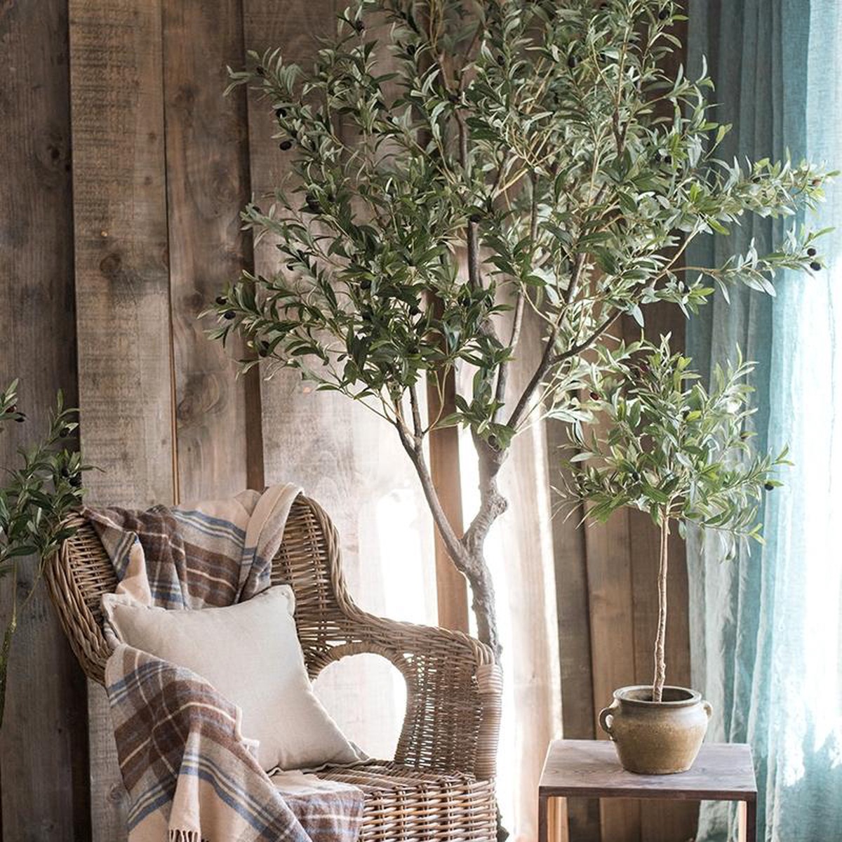 Large Artificial Olive Tree 94 Tall In Pot