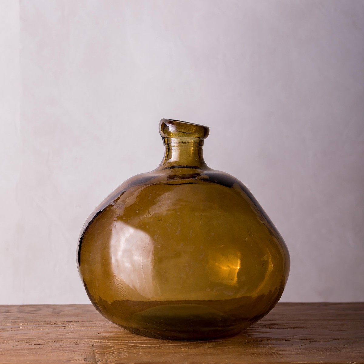 Artisan-Crafted Recycled Glass Askew Balloon Vase