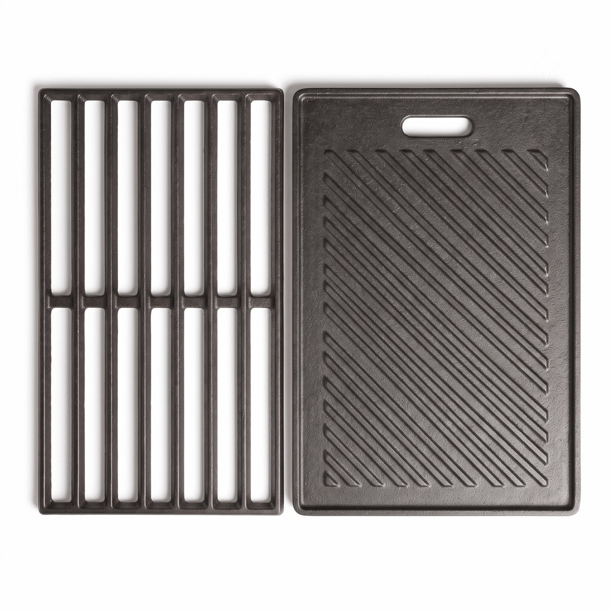 Cast Iron Grill and Reversible Griddle Set for Duo Dual Fuel