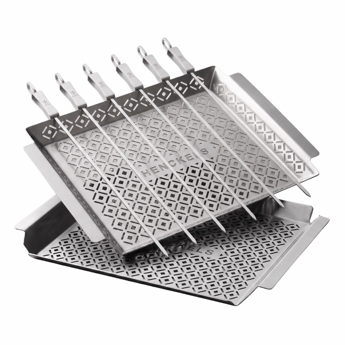 Stainless Steel BBQ Skewer Set with Grill Basket Topper (HENCKELS)